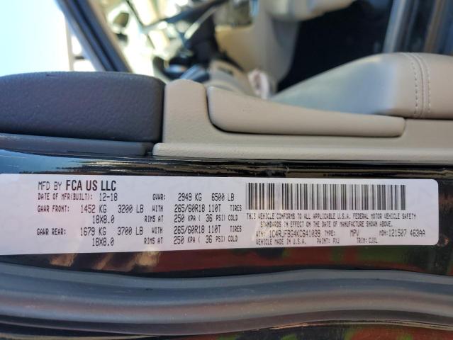 1C4RJFBG4KC641039 - 2019 JEEP GRAND CHER LIMITED შავი ფოტო 14
