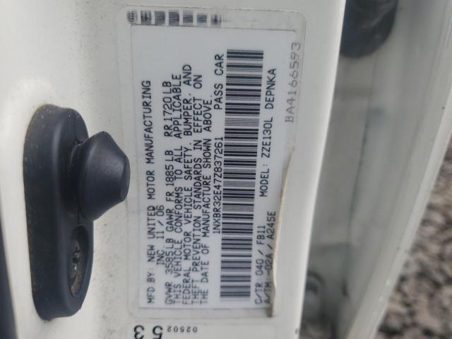 1NXBR32E47Z837261 - 2007 TOYOTA COROLLA CE 白色 照片 12