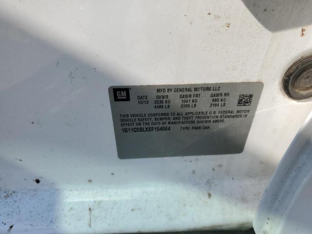 1G11C5SLXEF154664 - 2014 CHEVROLET MALIBU 1LT WHITE photo 23