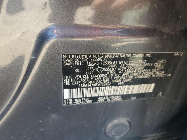 2T3WFREV0FW133427 - 2015 TOYOTA RAV4 XLE Boz foto 14