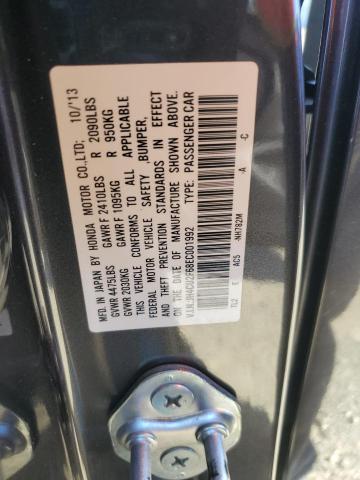 JH4CU2F68EC001992 - 2014 ACURA TSX TECH შავი ფოტო 12