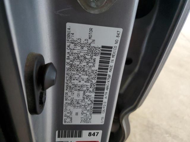 3TMLU4EN3EM150511 - 2014 TOYOTA TACOMA DOUBLE CAB Күміс фото 12