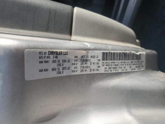 3A8FY48B88T175460 - 2008 CHRYSLER PT CRUISER SILVER photo 12