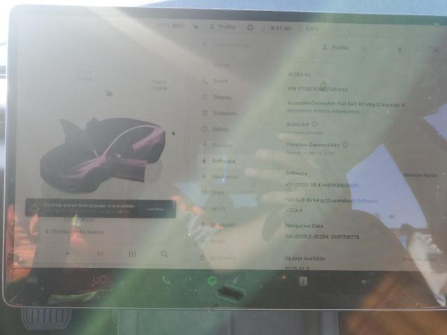 5YJ3E1EA0SF941443 - 2025 TESLA MODEL 3 GRAY photo 9