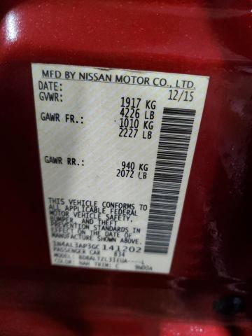 1N4AL3AP3GC141202 - 2016 NISSAN ALTIMA 2.5 红色 照片 13