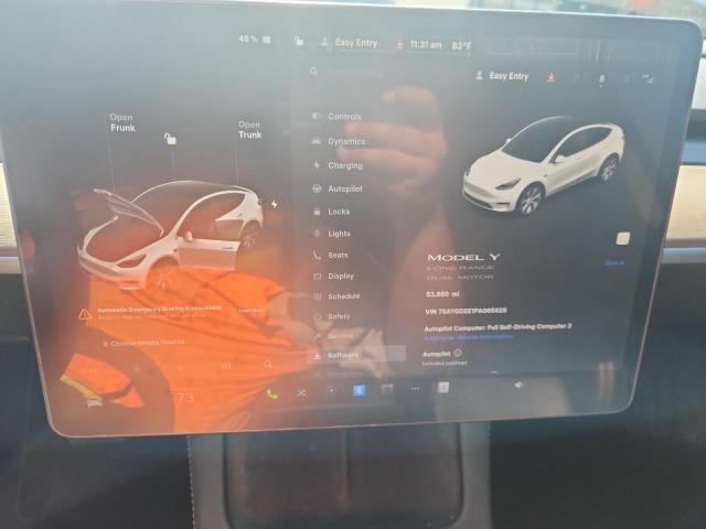 7SAYGDEE1PA065929 - 2023 TESLA MODEL Y أبيض صورة 9