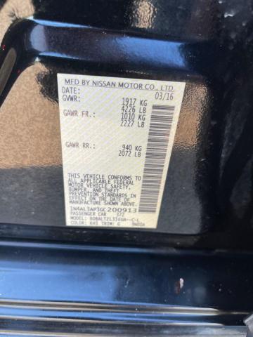 1N4AL3AP3GC200913 - 2016 NISSAN ALTIMA 2.5 BLACK photo 10