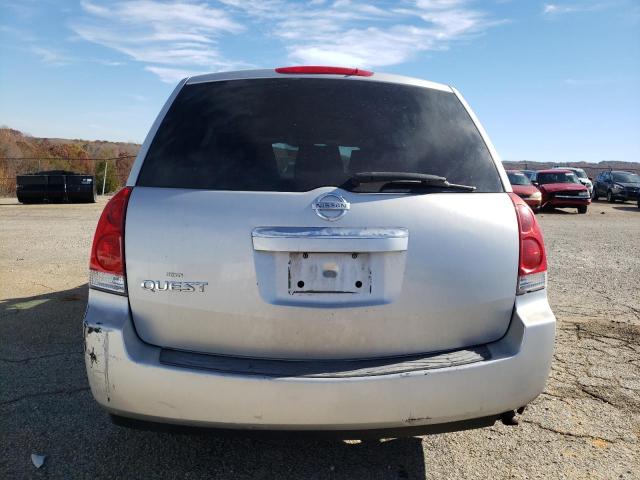 5N1BV28U68N111725 - 2008 NISSAN QUEST S SILVER photo 6