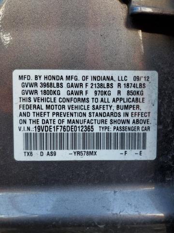 19VDE1F76DE012365 - 2013 ACURA ILX 20 TECH GRAY photo 12