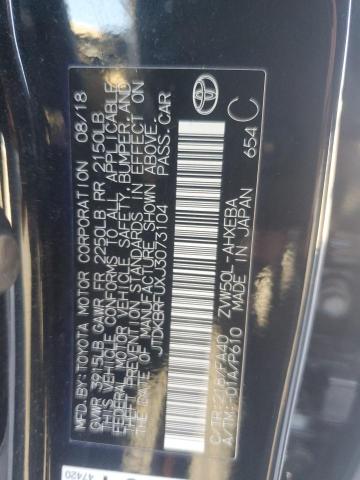 JTDKBRFUXJ3073104 - 2018 TOYOTA PRIUS 石墨色 照片 13