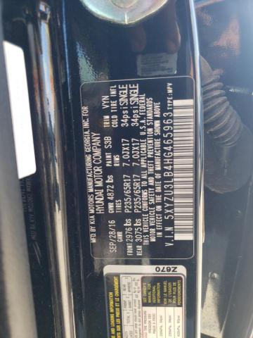 5XYZU3LB4HG465963 - 2017 HYUNDAI SANTA FE S BLACK photo 13