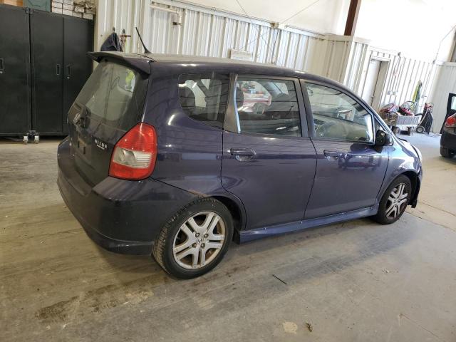 JHMGD38668S016988 - 2008 HONDA FIT SPORT BLUE photo 3