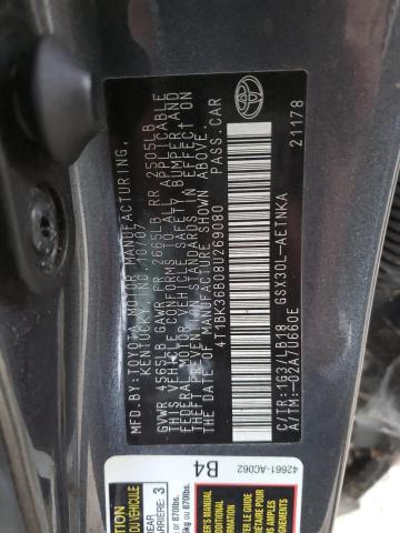 4T1BK36B08U269080 - 2008 TOYOTA AVALON XL BLACK photo 12