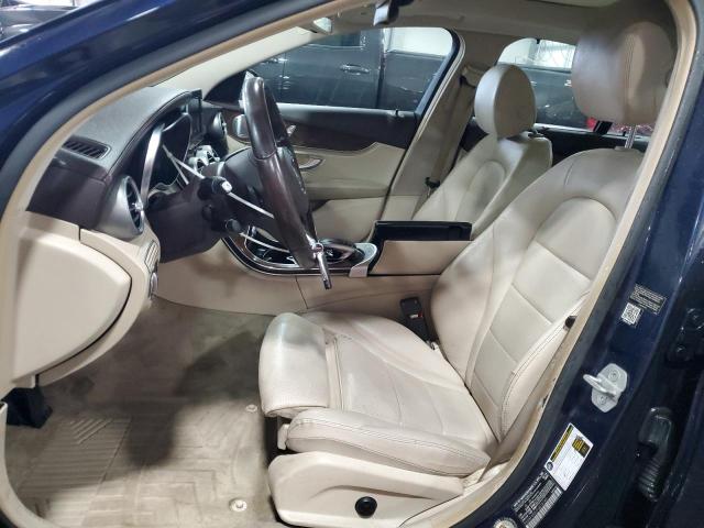 55SWF4KB1FU018143 - 2015 MERCEDES-BENZ C 300 4MATIC BLUE photo 7