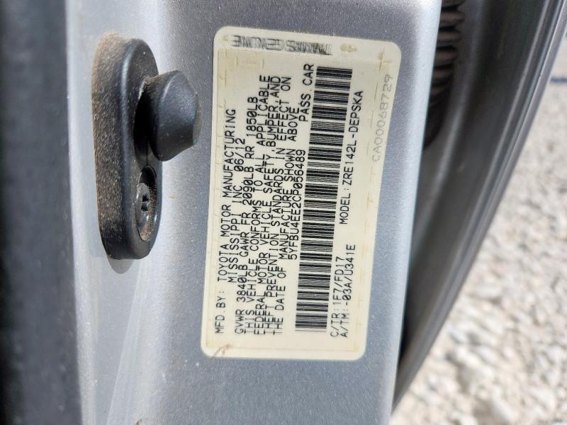 5YFBU4EE2CP056489 - 2012 TOYOTA COROLLA BASE Silber Foto 12