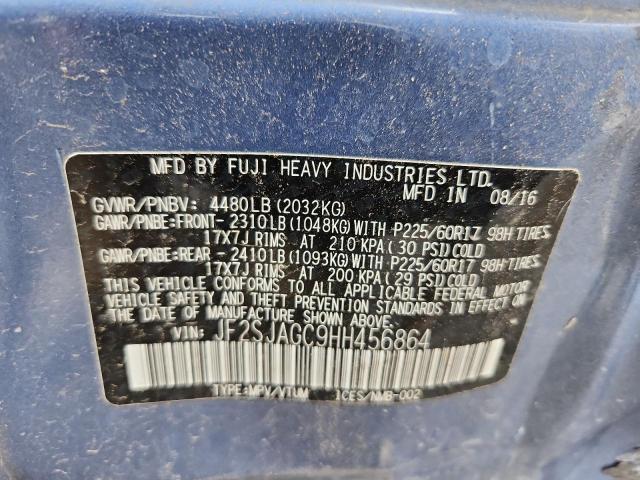 JF2SJAGC9HH456864 - 2017 SUBARU FORESTER 2.5I PREMIUM ლურჯი ფოტო 13