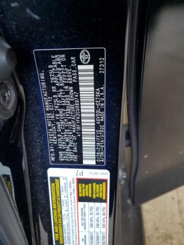 4T1BF1FK3CU069747 - 2012 TOYOTA CAMRY BASE BLACK photo 12