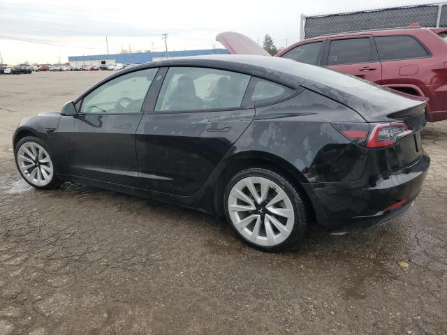 5YJ3E1EA1NF290814 - 2022 TESLA MODEL 3 BLACK photo 2