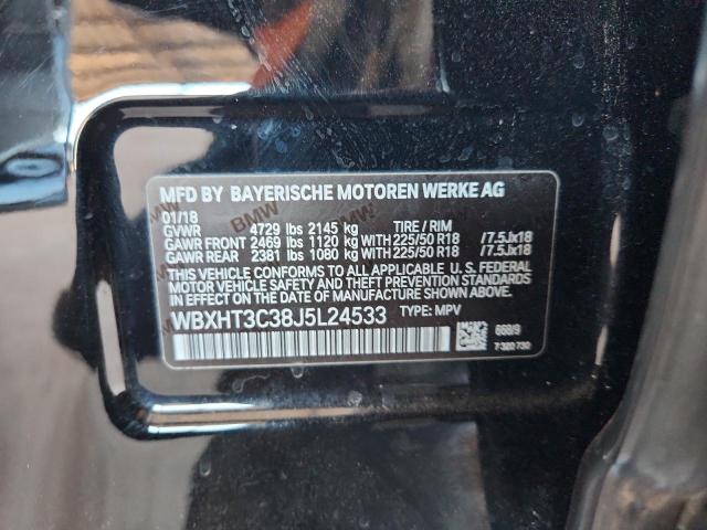 WBXHT3C38J5L24533 - 2018 BMW X1 XDRIVE28I 黑色 照片 12