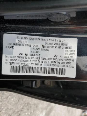 3MZBN1V76HM126827 - 2017 MAZDA 3 TOURING BLACK photo 12