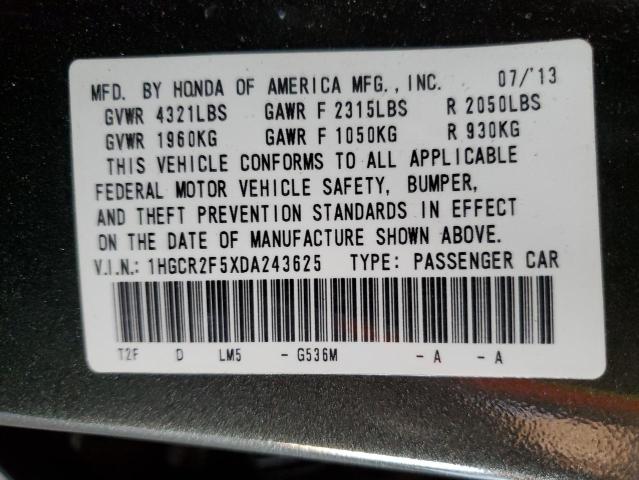 1HGCR2F5XDA243625 - 2013 HONDA ACCORD SPORT 石墨色 照片 12