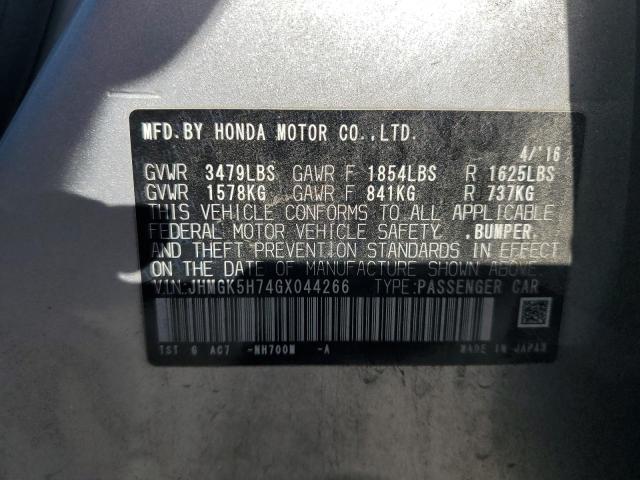 JHMGK5H74GX044266 - 2016 HONDA FIT EX Argent photo 13