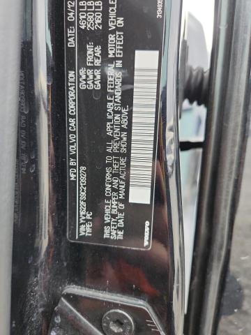 YV1622FS9C2139278 - 2012 VOLVO S60 T5 BLACK photo 12