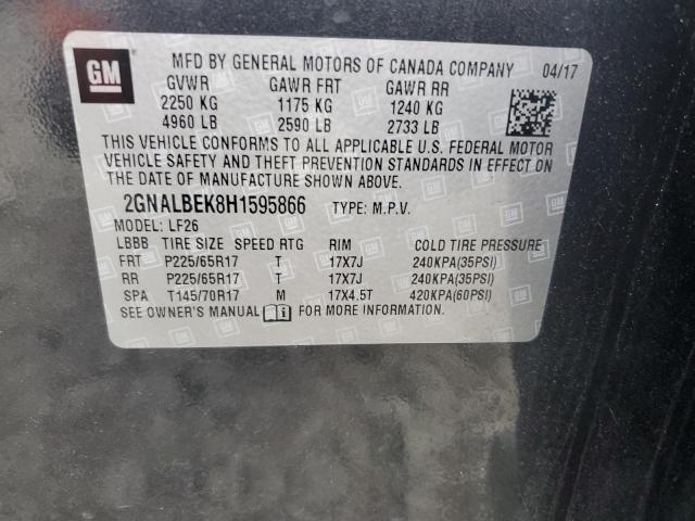 2GNALBEK8H1595866 - 2017 CHEVROLET EQUINOX LS Գրաֆիտ լուսանկար 13