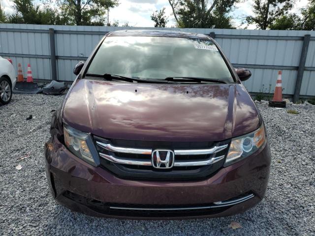 5FNRL5H67FB040347 - 2015 HONDA ODYSSEY EXL BURGUNDY photo 5