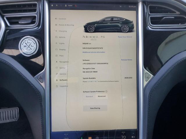 5YJSA1CN0DFP27472 - 2013 TESLA MODEL S Grafit fotoğraf 9