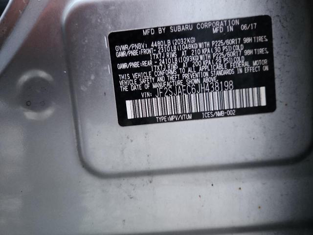 JF2SJAEC6JH438198 - 2018 SUBARU FORESTER 2.5I PREMIUM 银色 照片 14