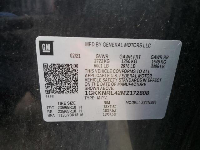 1GKKNRL42MZ172808 - 2021 GMC ACADIA SLE 黑色 照片 13