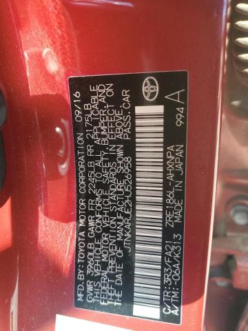 JTNKARJE2HJ526958 - 2017 TOYOTA COROLLA IM RED photo 12