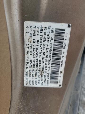 SHSRD78884U240914 - 2004 HONDA CR-V EX TAN photo 12
