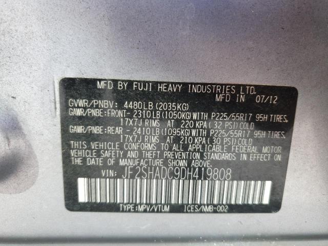 JF2SHADC9DH419808 - 2013 SUBARU FORESTER 2.5X PREMIUM 银色 照片 13