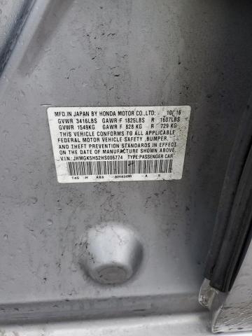 JHMGK5H52HS006774 - 2017 HONDA FIT LX 银色 照片 12