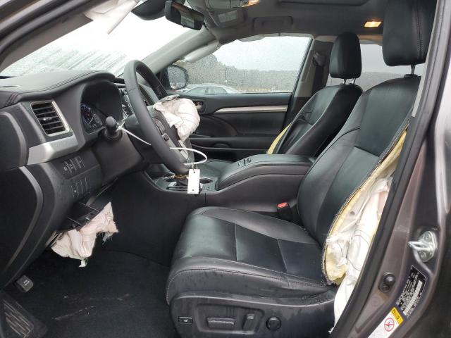 5TDKZRFH4KS343751 - 2019 TOYOTA HIGHLANDER SE GRAY photo 7