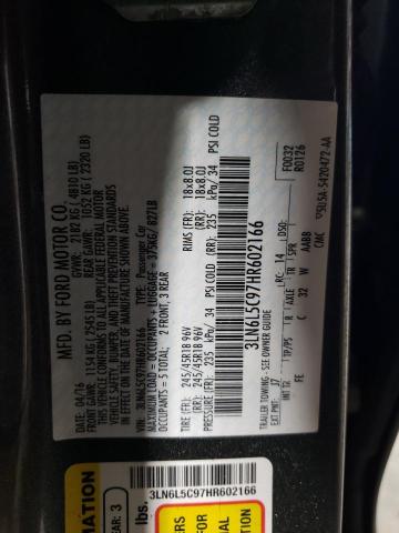 3LN6L5C97HR602166 - 2017 LINCOLN MKZ SELECT ნაცრისფერი ფოტო 12