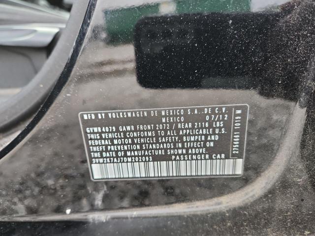 3VW2K7AJ7DM202093 - 2013 VOLKSWAGEN JETTA BASE Qara foto 12