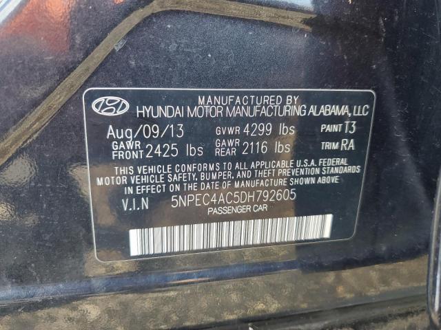 5NPEC4AC5DH792605 - 2013 HYUNDAI SONATA SE GRAY photo 12