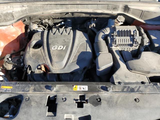 5XYZU3LB2FG243581 - 2015 HYUNDAI SANTA FE S ORANGE photo 12