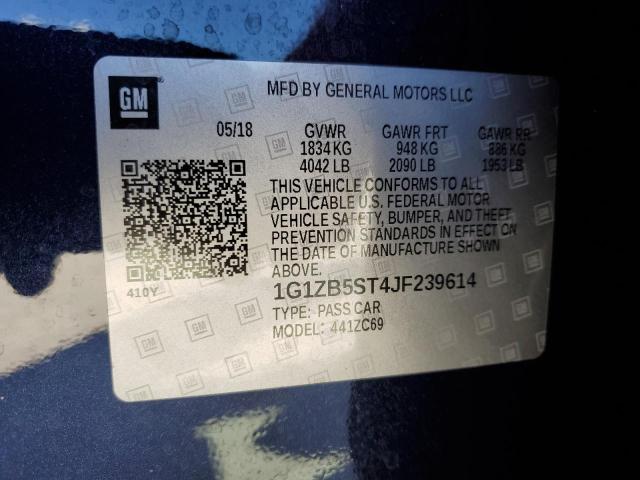 1G1ZB5ST4JF239614 - 2018 CHEVROLET MALIBU LS Azul foto 12