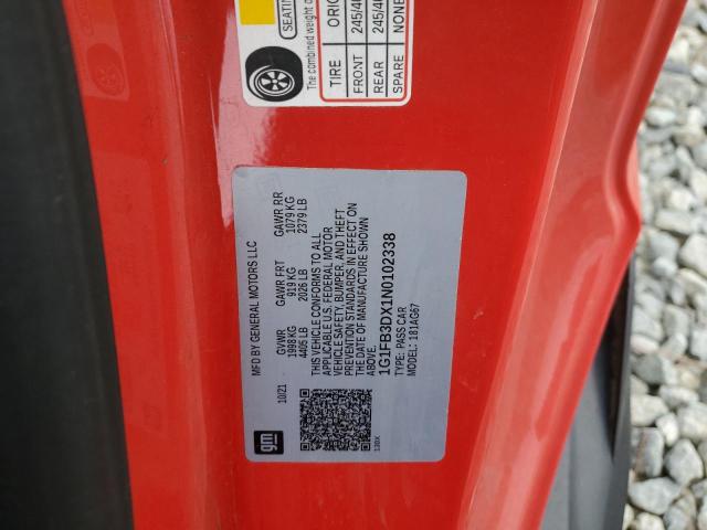 1G1FB3DX1N0102338 - 2022 CHEVROLET CAMARO LS RED photo 13