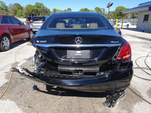 55SWF4KB7GU139017 - 2016 MERCEDES-BENZ C 300 4MATIC BLACK photo 6