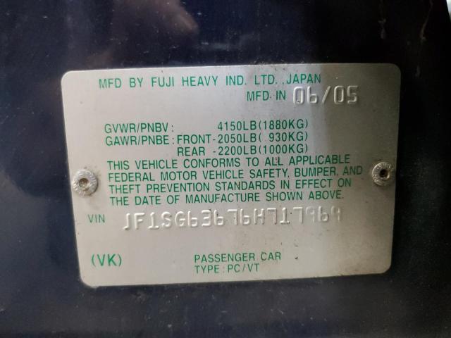 JF1SG63676H717969 - 2006 SUBARU FORESTER 2.5X Mavi foto 14