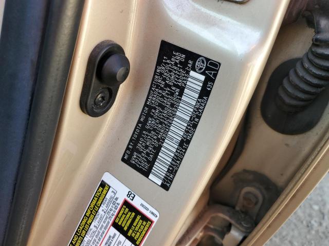 2T1BU4EE6BC683601 - 2011 TOYOTA COROLLA BASE Қоңыр фото 12