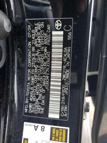 JTDBCMFE7RJ036043 - 2024 TOYOTA COROLLA LE 黑色 照片 12