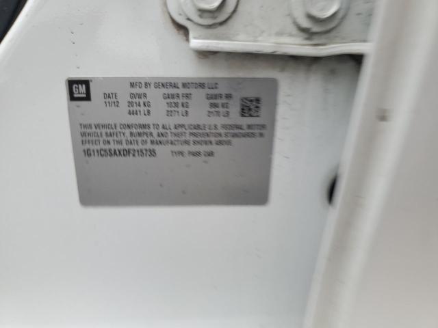 1G11C5SAXDF215735 - 2013 CHEVROLET MALIBU 1LT WHITE photo 12