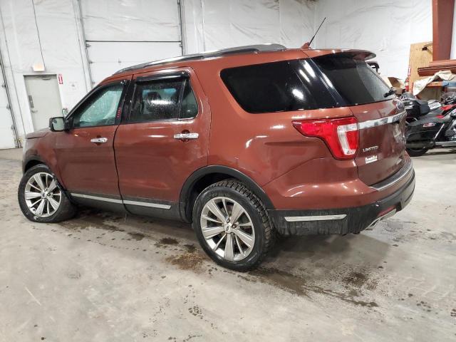 1FM5K8F88JGA70751 - 2018 FORD EXPLORER LIMITED Marrón foto 2