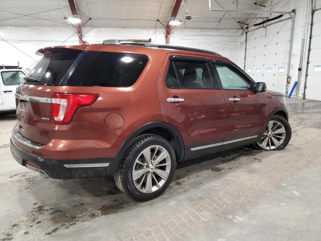 1FM5K8F88JGA70751 - 2018 FORD EXPLORER LIMITED Marrón foto 3
